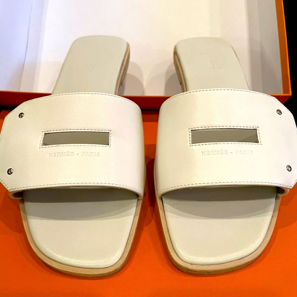 Hermes View White Sandals BrandNew